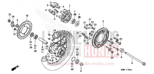 REAR WHEEL XL600VV de 1997